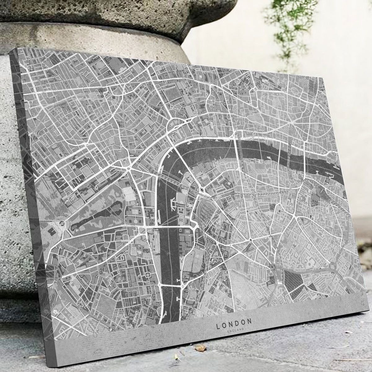 Stunning London Map Wall Art by Blursbyai