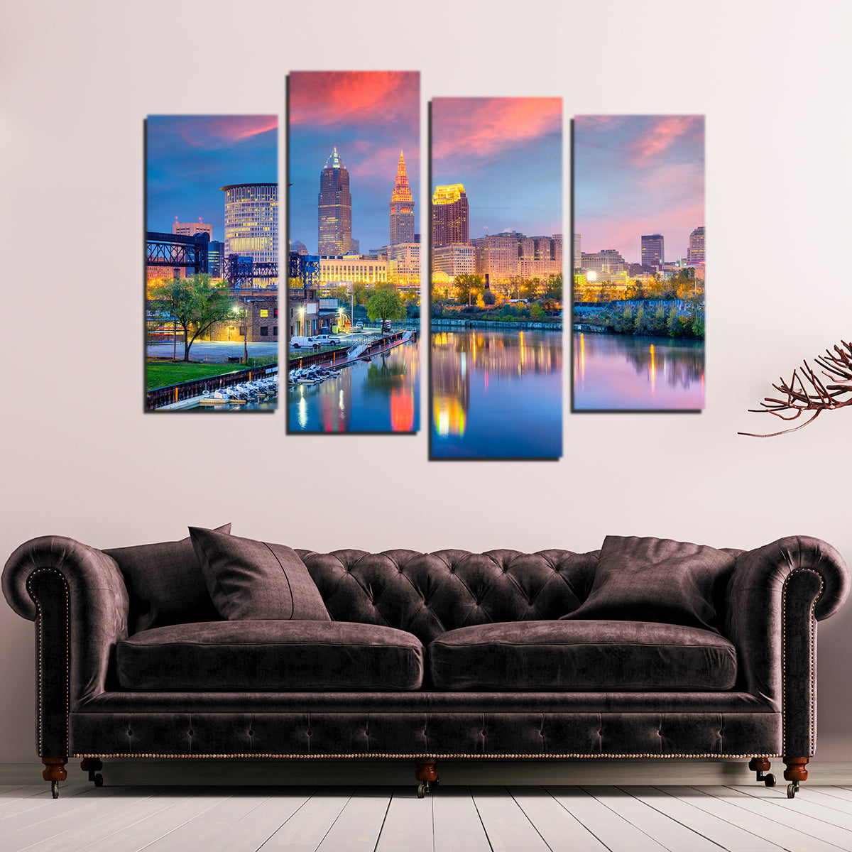 Stunning Cleveland Skyline Wall Art - Museum Quality Canvas Prints