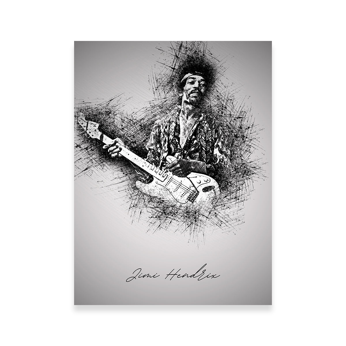 Stunning Jimi Hendrix Guitar Wall Art for Music Lovers