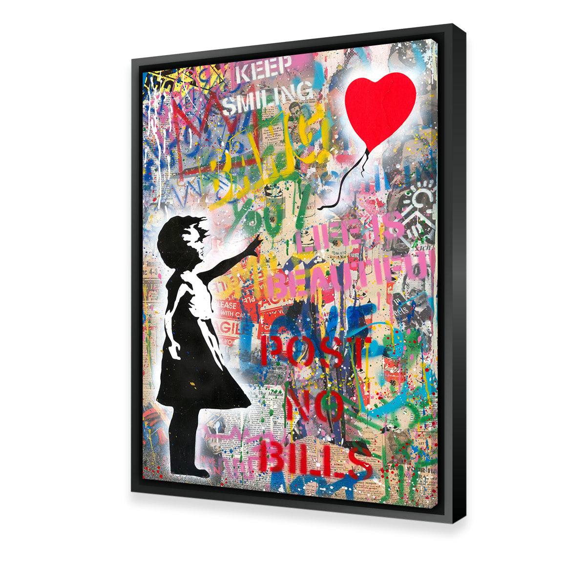 Stunning Girl With A Balloon Wall Art by Ralph & Laura Design