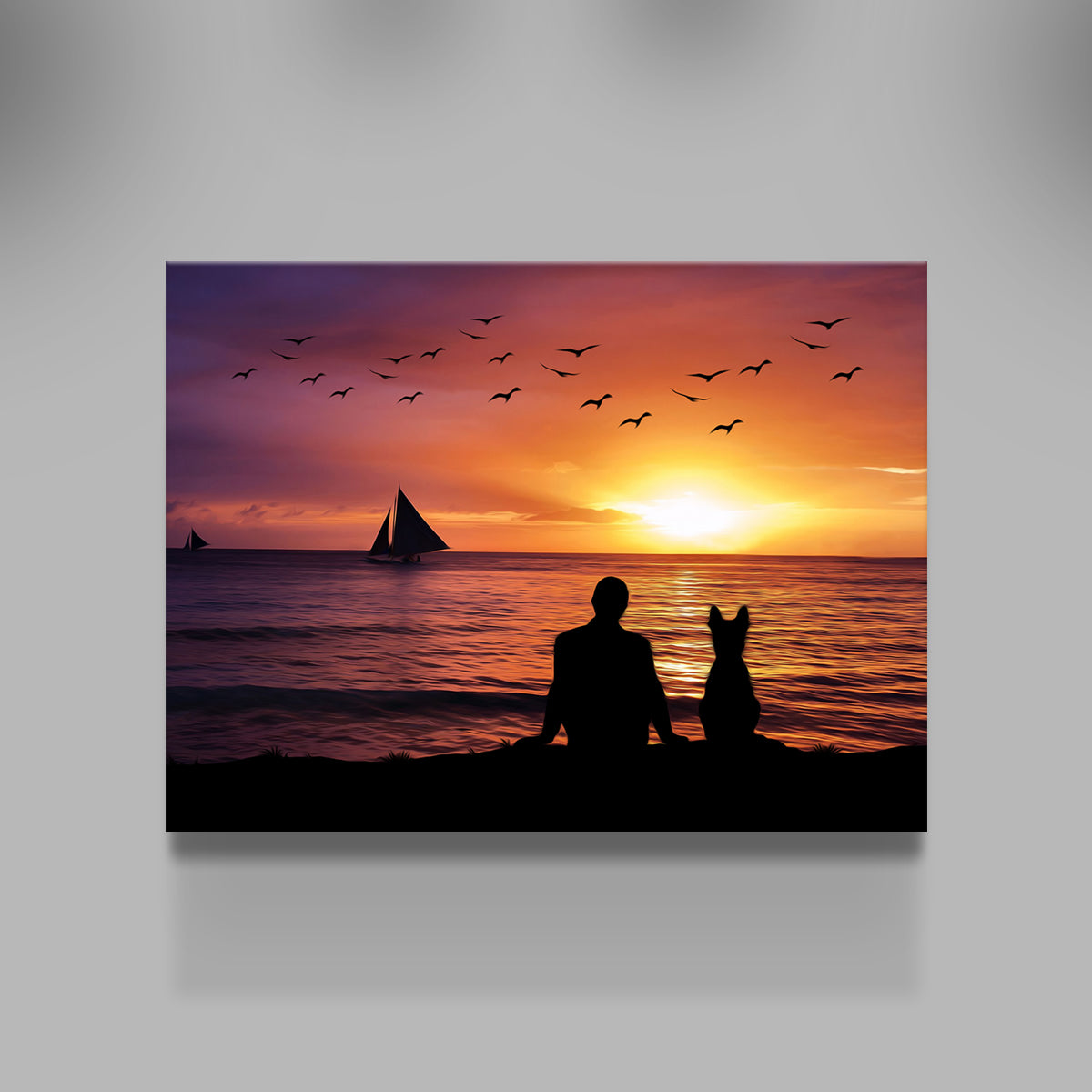 Stunning Friendship Sunset Wall Art by George Sorin