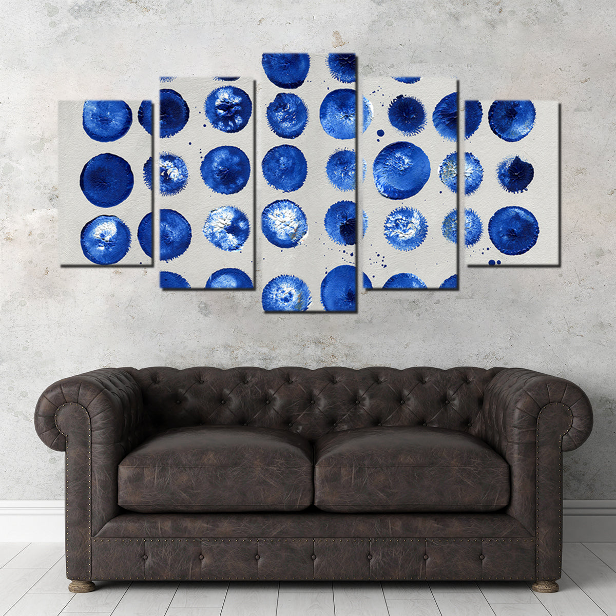 Stunning Blue Circles Wall Art by Evgeny Vetrov
