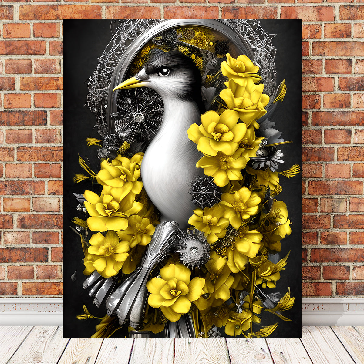 Stunning Steampunk Fantasy Bird Wall Art by Dina Rolle