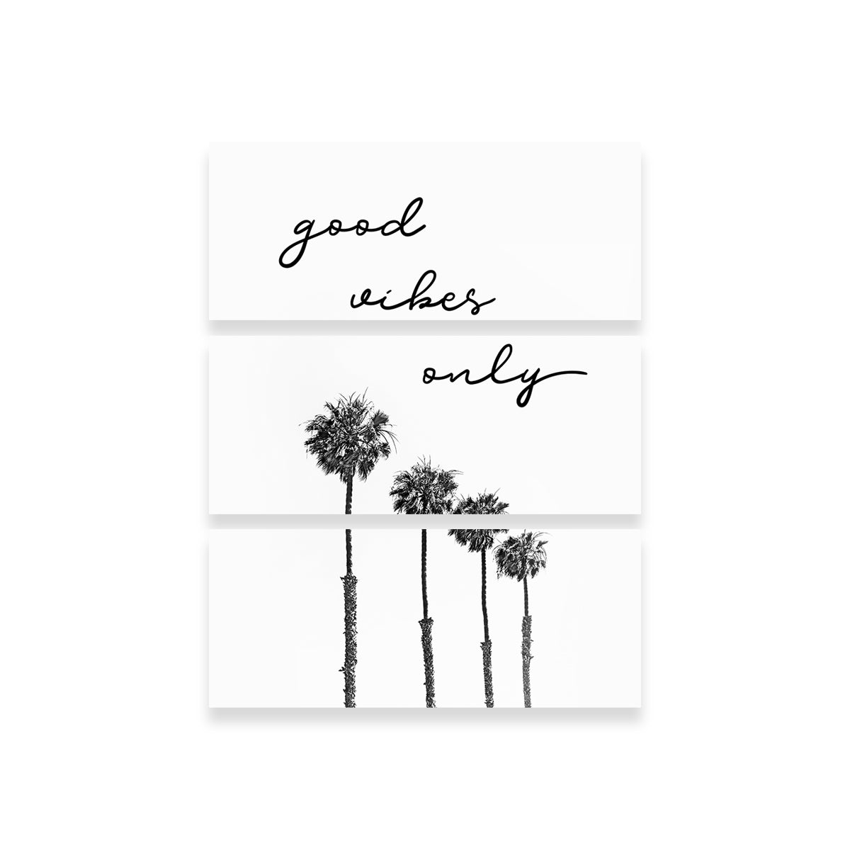 Palm Trees - Good Vibes Only Wall Art: Sustainable and High - Quality Decor