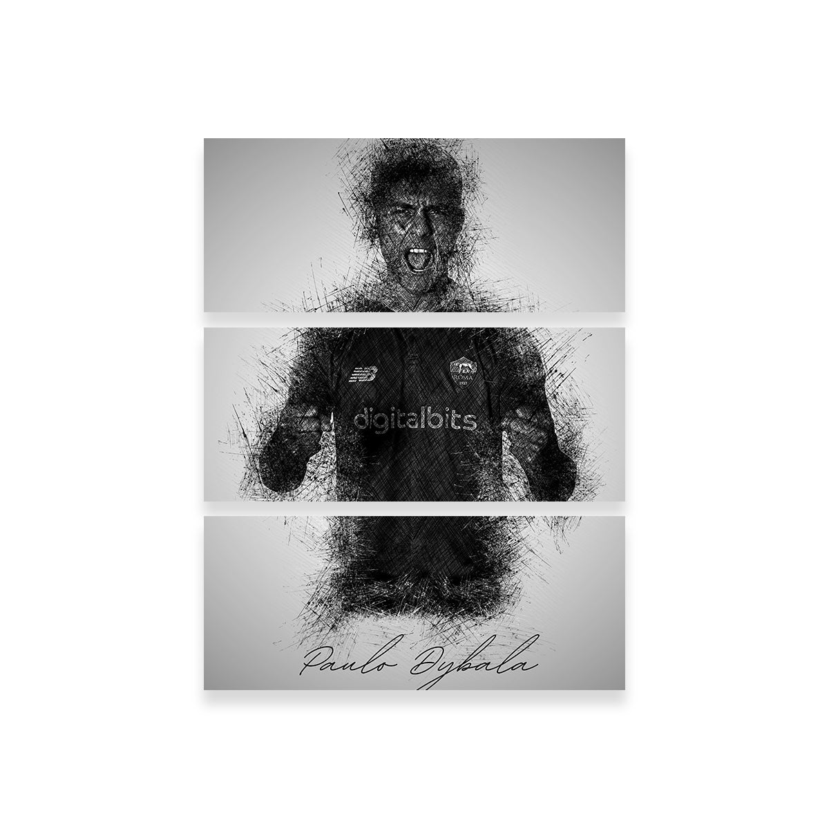 Stunning Paulo Dybala Sketch Wall Art for Soccer Fans