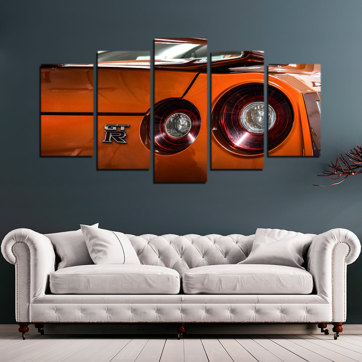 Stunning Orange Nissan GTR 3 Wall Art for Car Enthusiasts