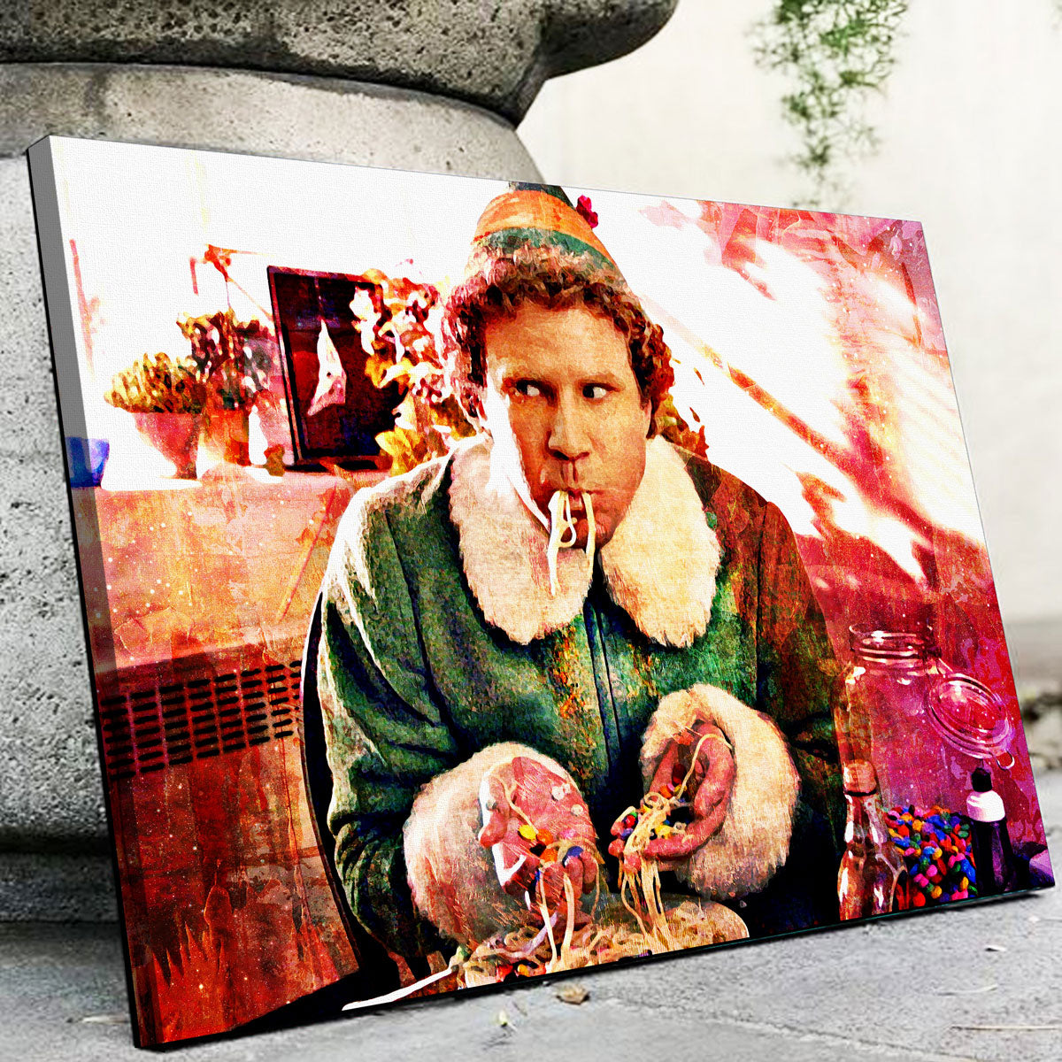 Exquisite Elf Wall Art - Handmade with Sustainable Pine and Museum-Quality Canvas