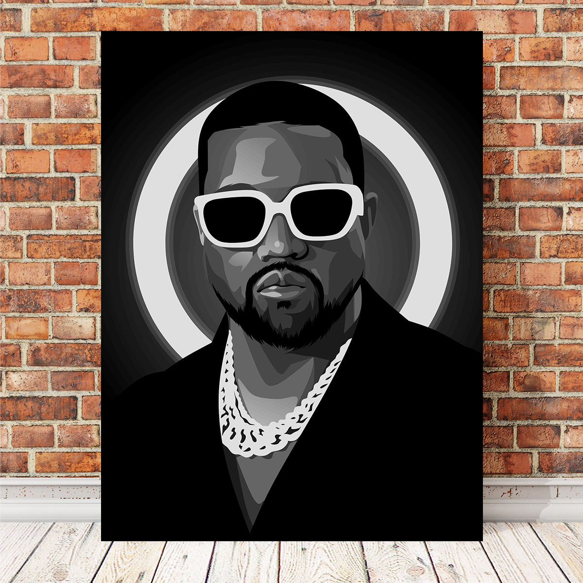 Stunning Grayscale Kanye West Shades Wall Art for Your Home Decor