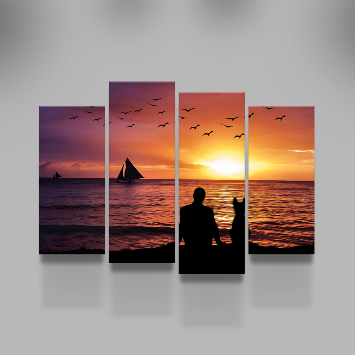 Stunning Friendship Sunset Wall Art by George Sorin
