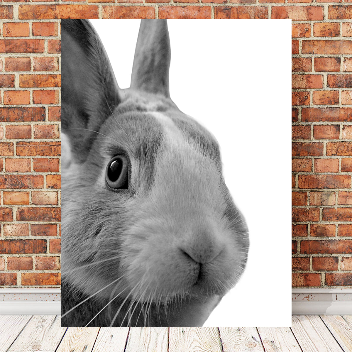 Charming Funny Rabbit Wall Art by Lawisi