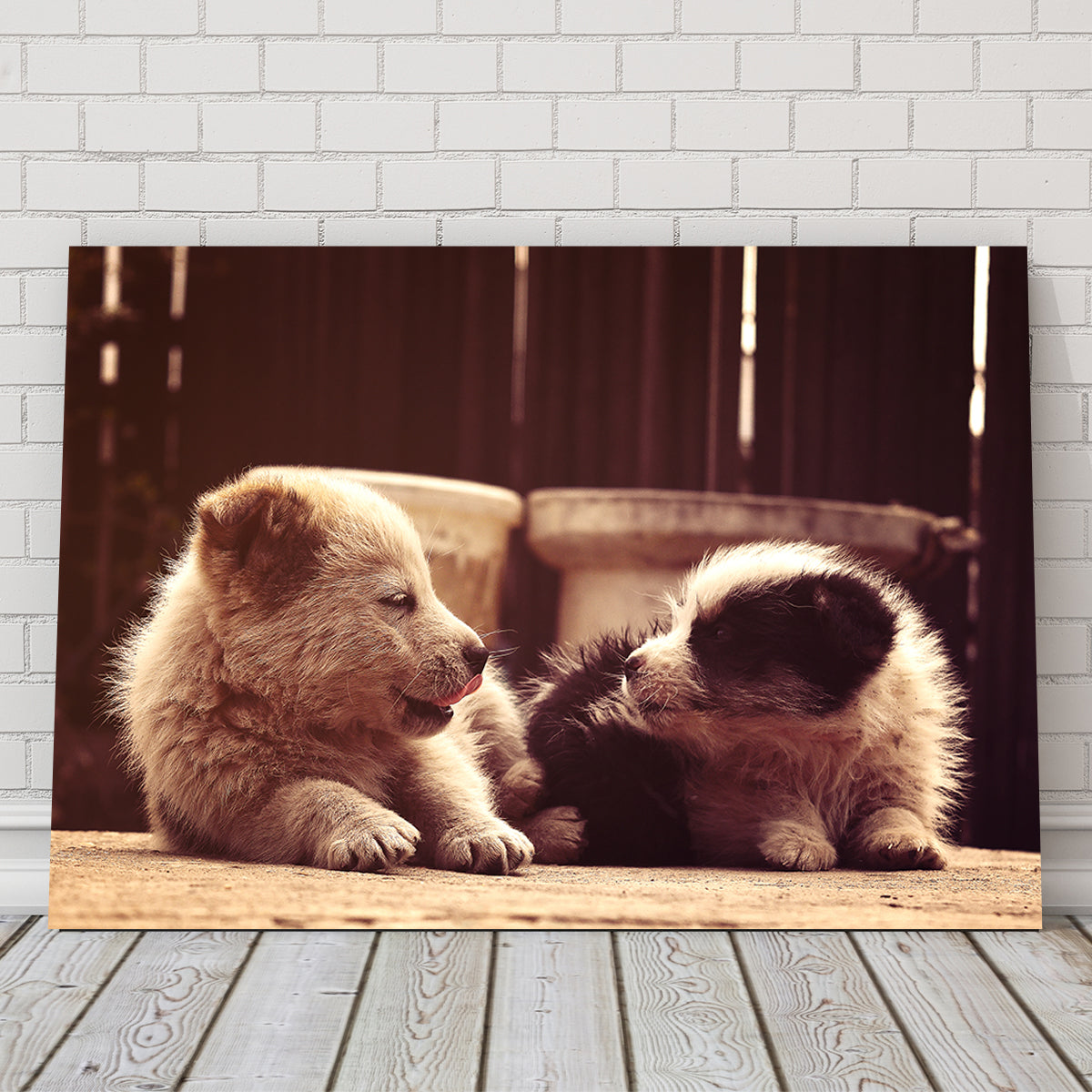 Dog's Best Friend Wall Art - Stunning Handmade Canvas by George Sorin