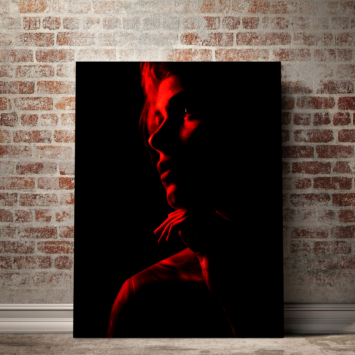 Stunning Red-Girl Wall Art by Manuel Luces