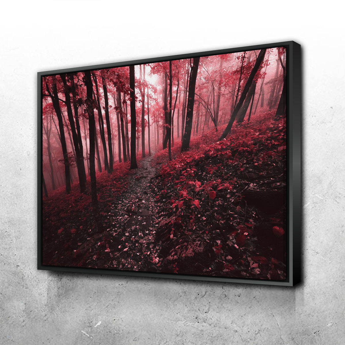 Stunning Red Forest Wall Art by Lucas Moore
