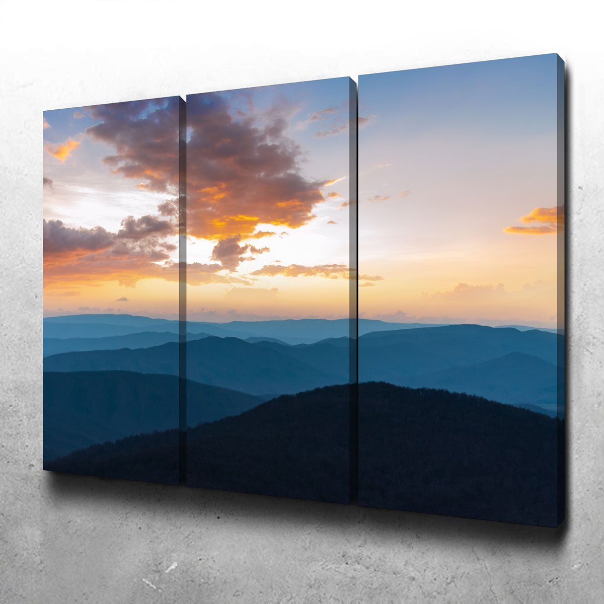 Stunning Blue Ridge Sunset Wall Art by Lucas Moore