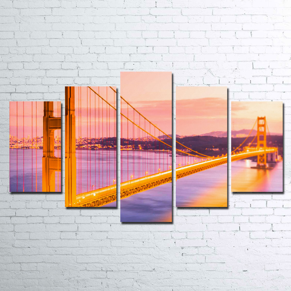 Exquisite Golden Gate Golden Wall Art for Stunning Home Decor