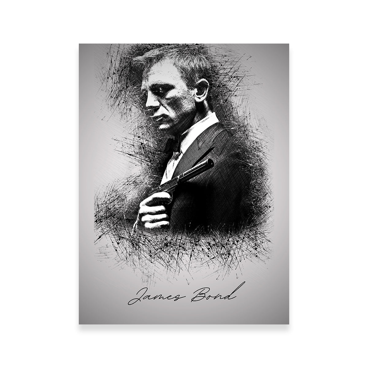 Exclusive James Bond Silencer Wall Art - A Captivating Decor Piece