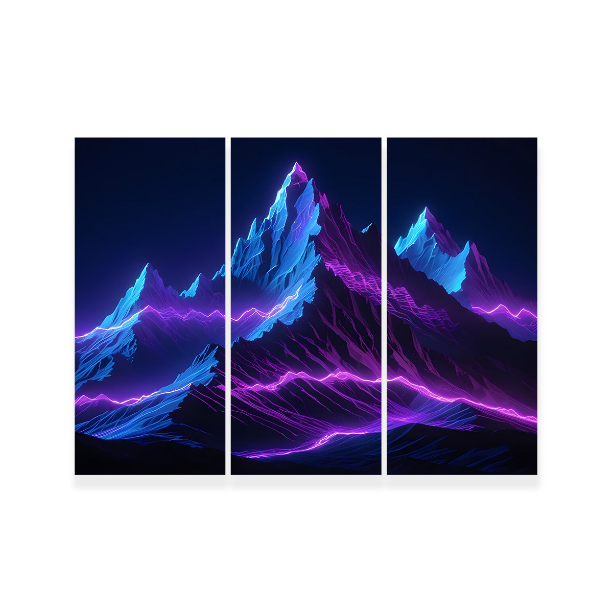 Stunning Futuristic Mountain Range Wall Art for Modern Interiors