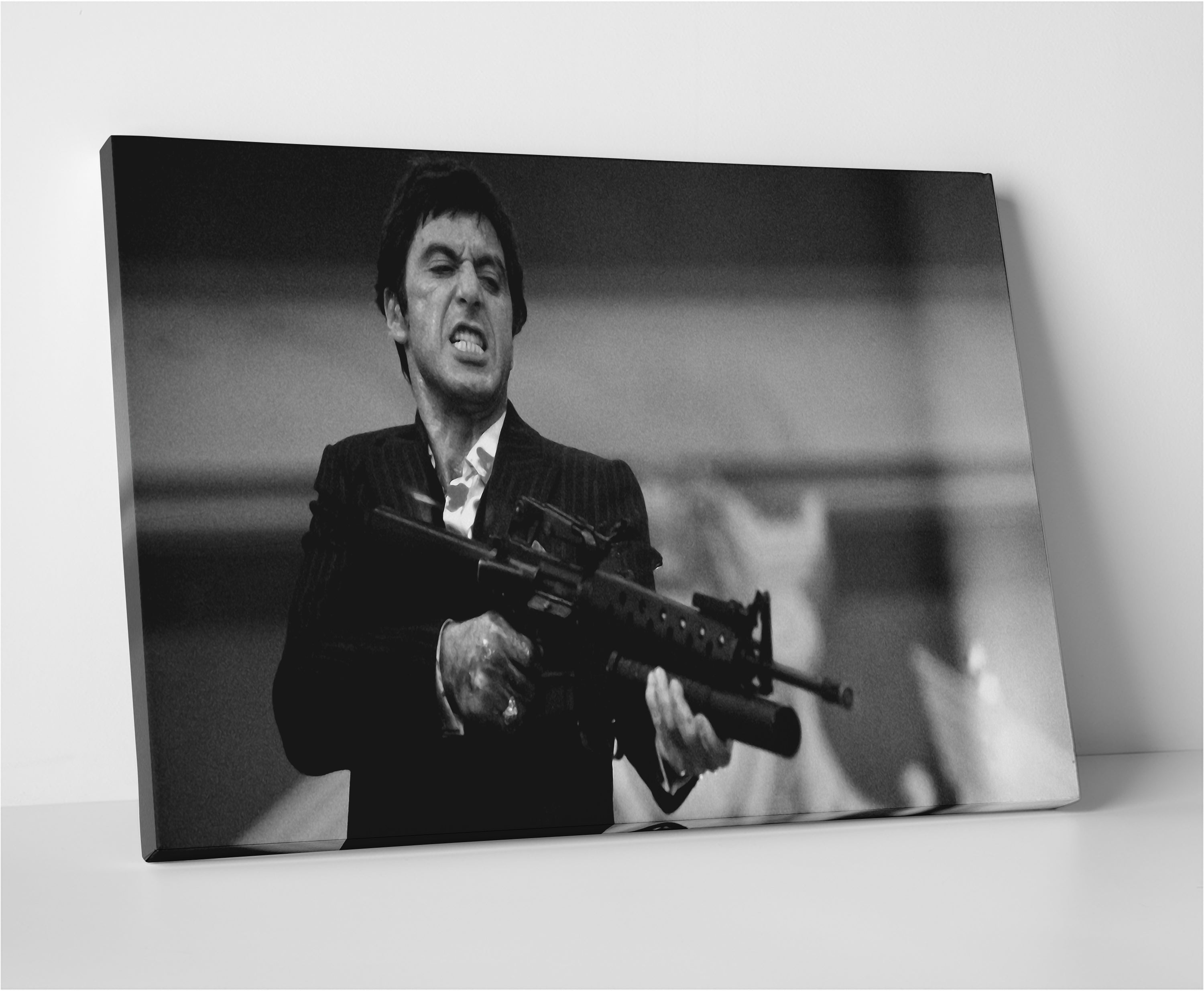 Stunning Scarface Black & White Panoramic Wall Art for Your Home Decor