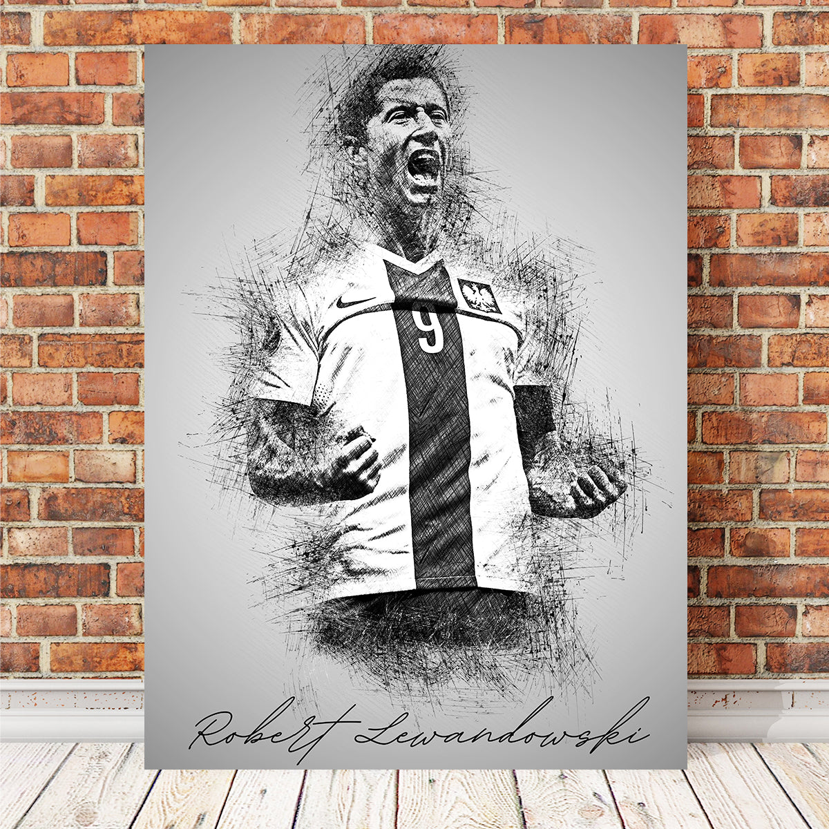 Stunning Robert Lewandowski Wall Art for Soccer Fans