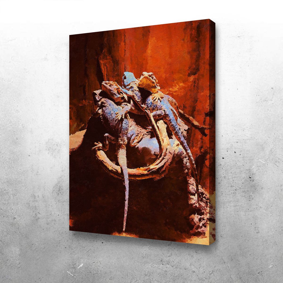 Gecko 2 Premium Painting Wall Art by Gab Fernando