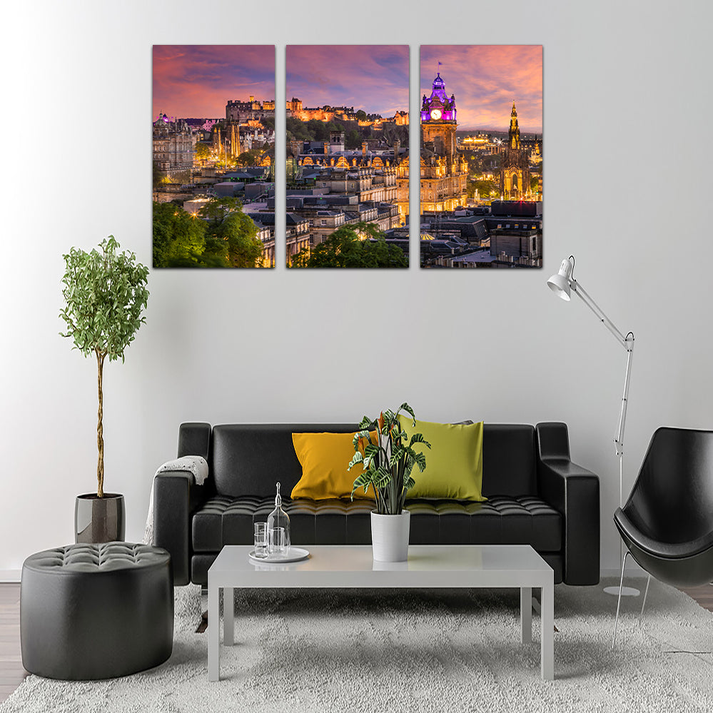 Stunning Edinburgh Sunset Wall Art by Melanie Viola