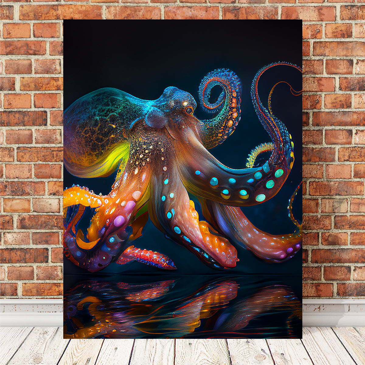Eye - Catching Glowing Octopus Wall Art for Home Decor