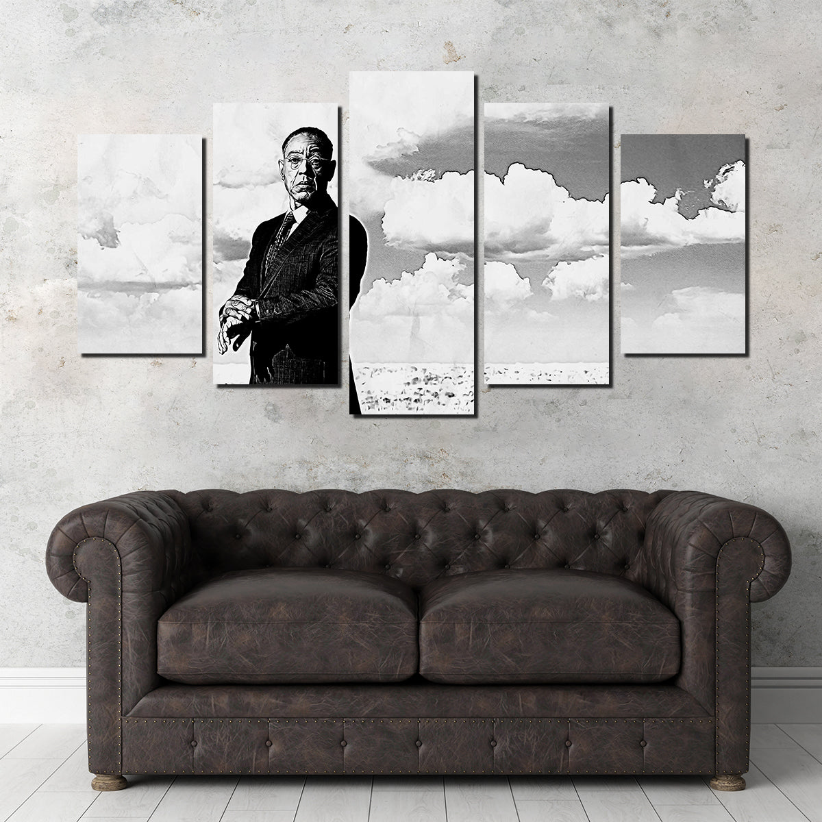 Stunning Gus Fring Grayscale Wall Art for Home Decor