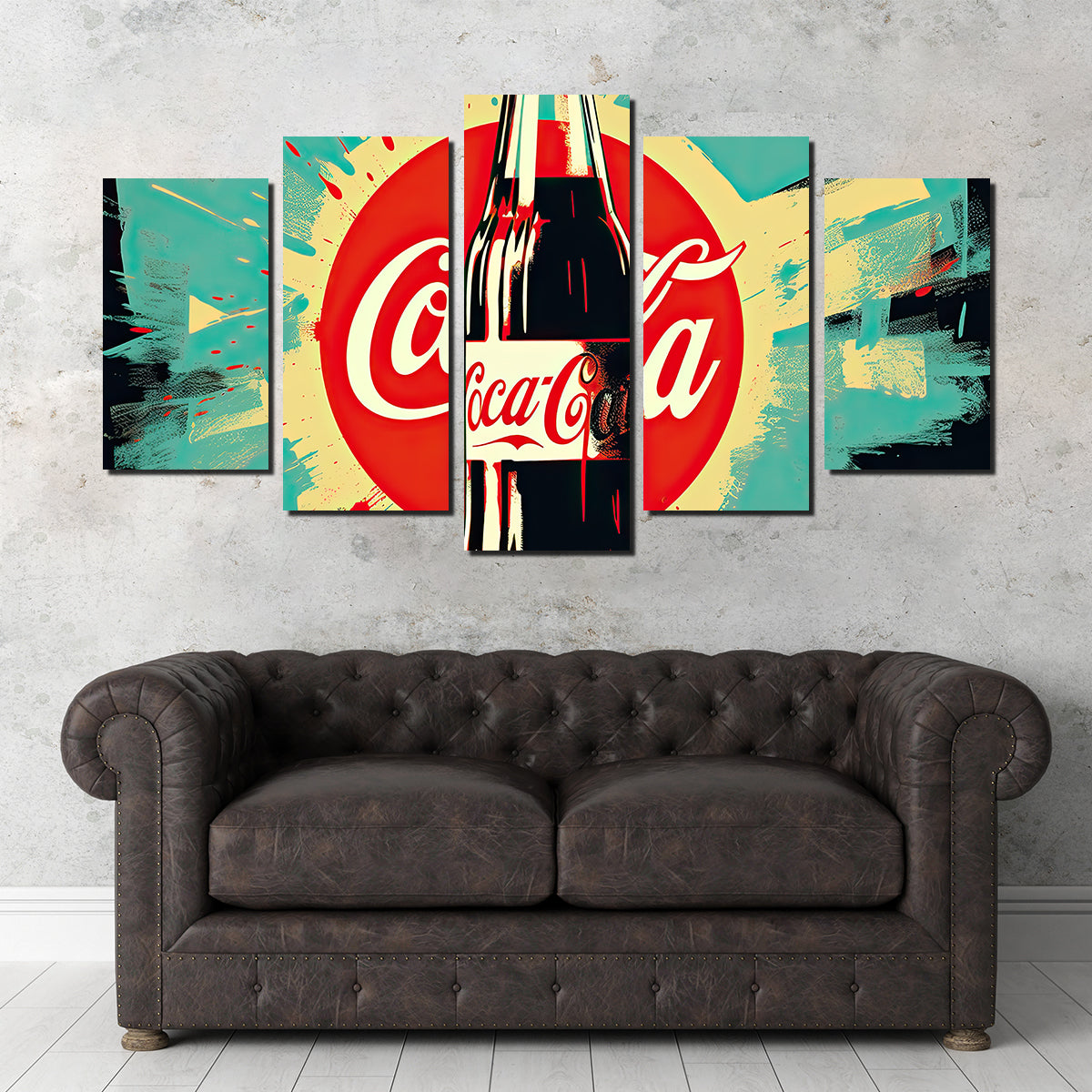Stunning Coca Cola Bottle Wall Art by Ralph & Laura Design