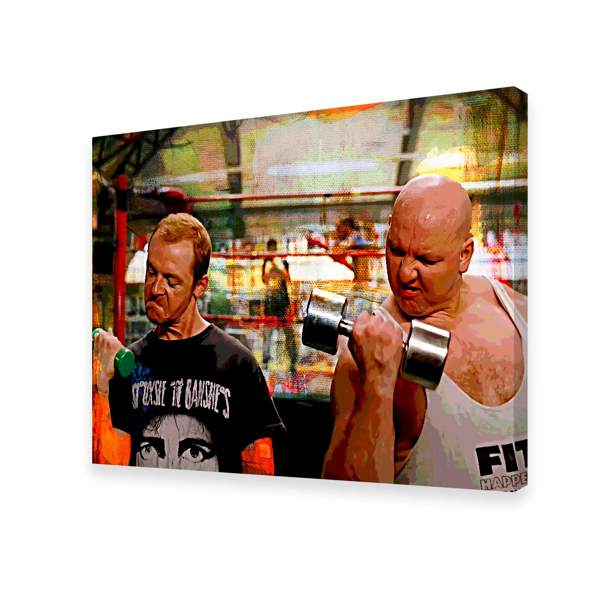 Run Fatboy Run Stylish Dumbbells Wall Art for Fitness Enthusiasts