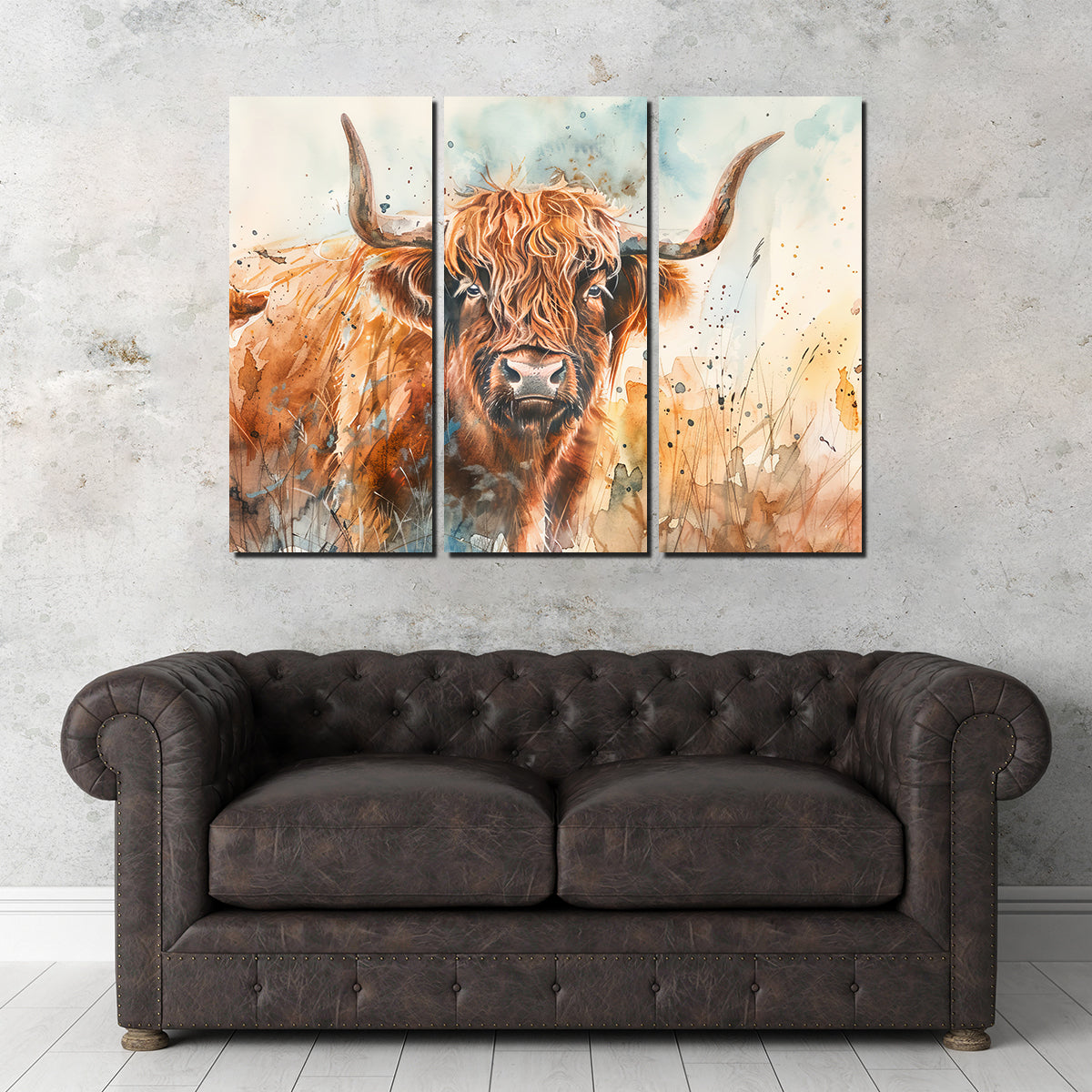 Stunning Grazing Highland Bull Wall Art for Your Home Decor