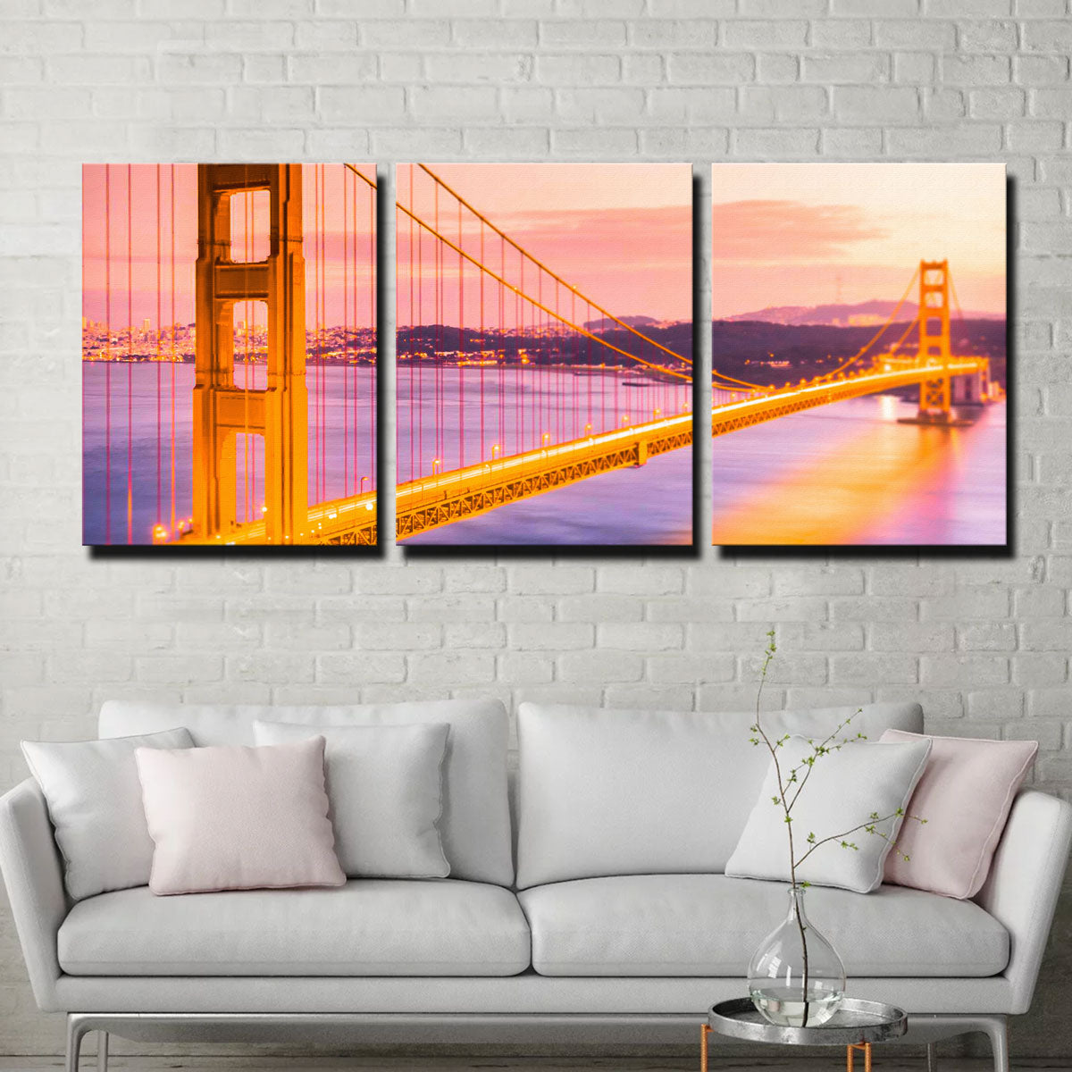 Exquisite Golden Gate Golden Wall Art for Stunning Home Decor