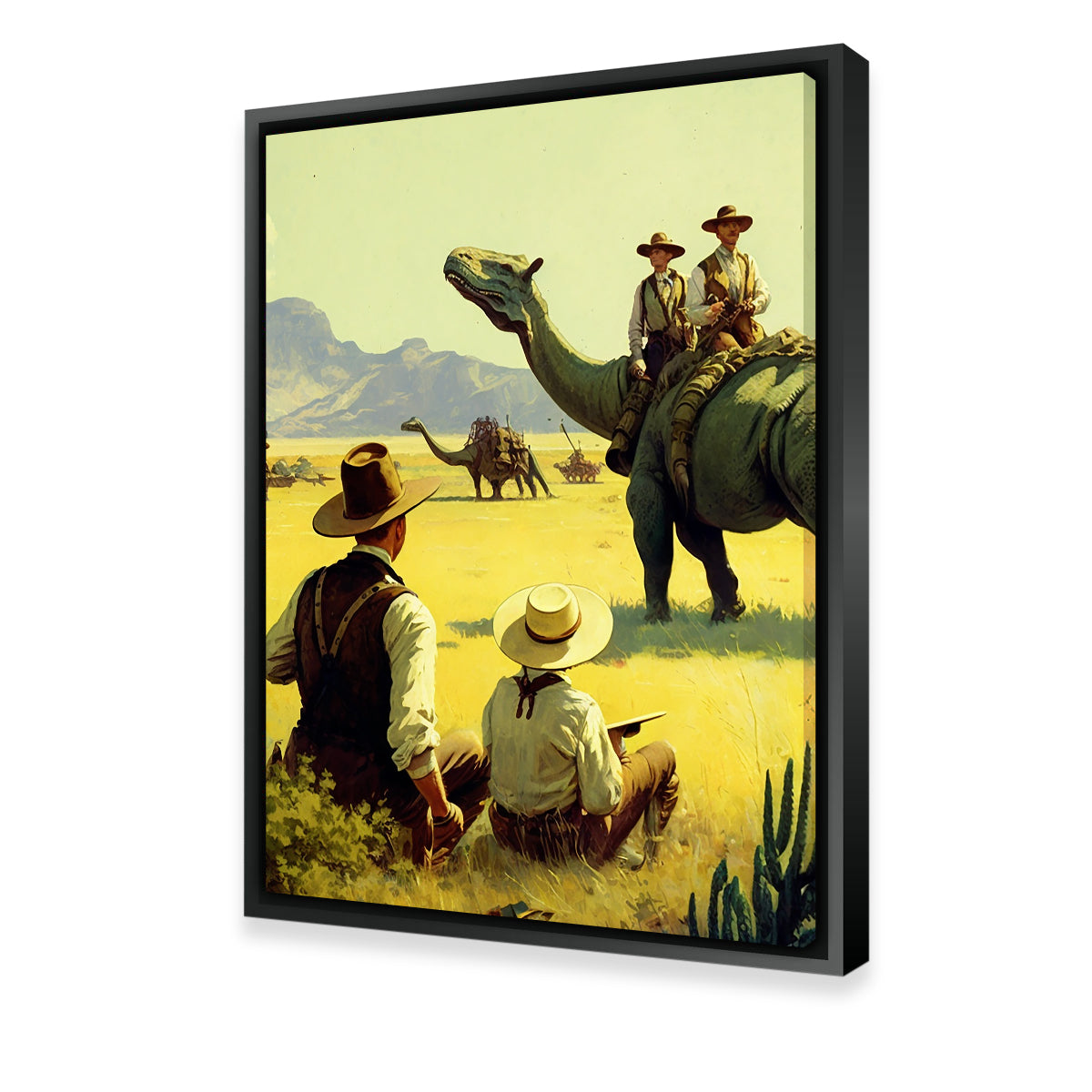 Dino Rodeo - Stunning Explorers of the Wild West Wall Art for Your Home Decor