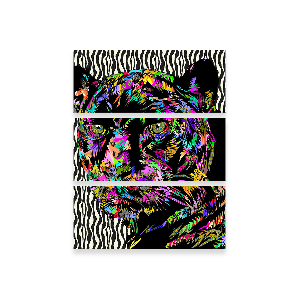 Stunning Panther Abstract Wall Art for Home Decor