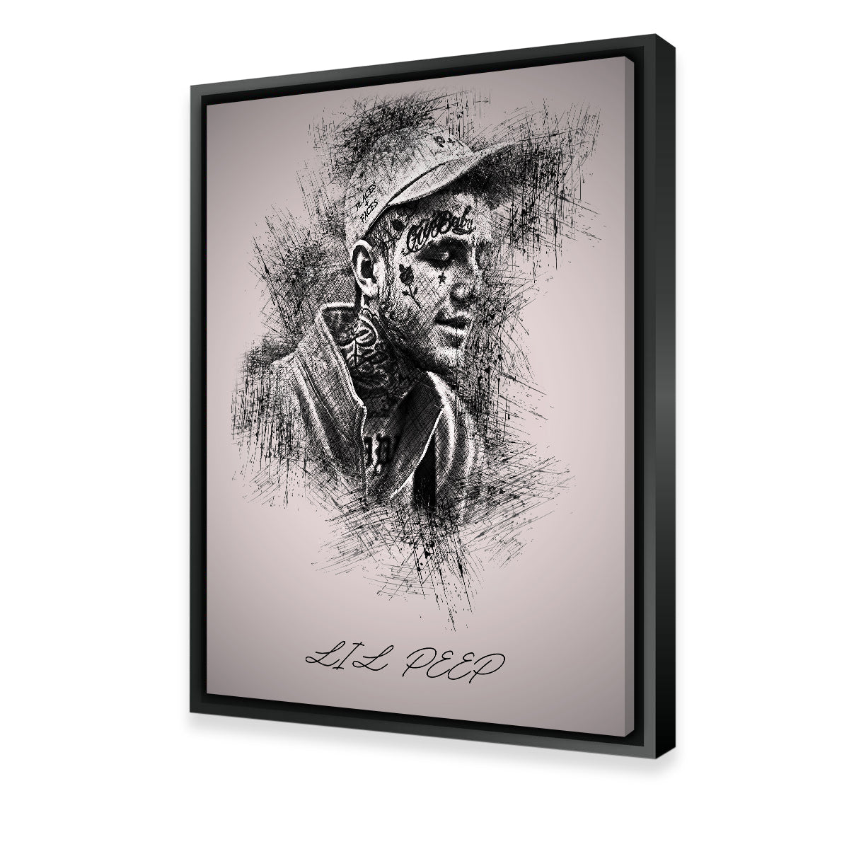 Stunning Lil Peep Sketch Wall Art for Bedroom Decor