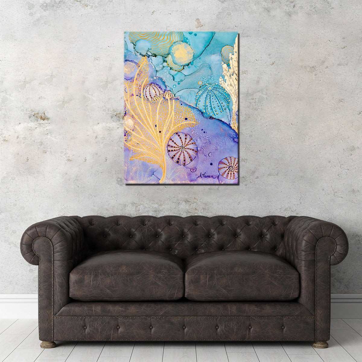 Exquisite Sea Urchin Hideaway Wall Art by Amy Tieman