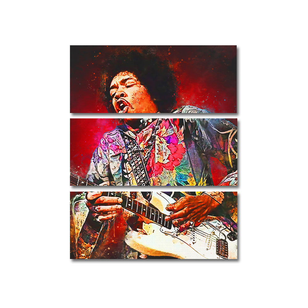 Jimi Hendrix Iconic Rockin Wall Art - Ideal for Music Lovers