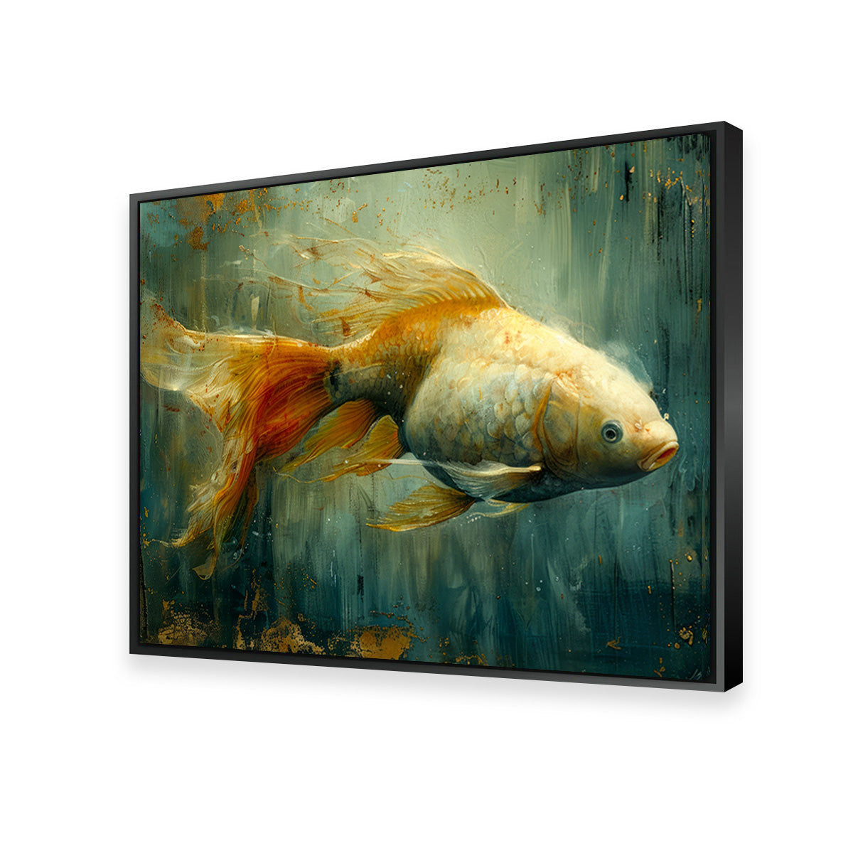 Stunning Golden Koi Fish Wall Art for Elegant Home Decor