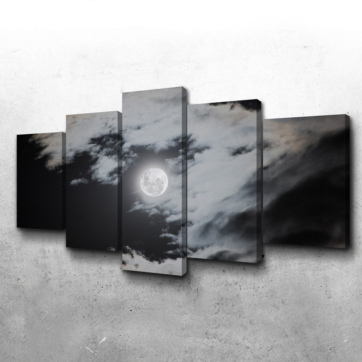 Stunning Full Moon Behind Clouds Wall Art by Sofia Leite Fonseca