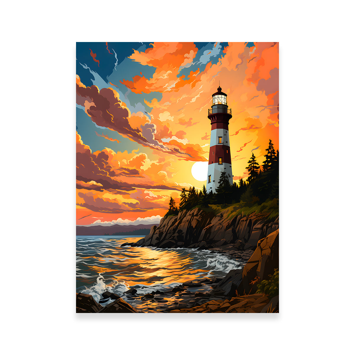 Exquisite India - Kovalam Lighthouse Wall Art for Home Decor