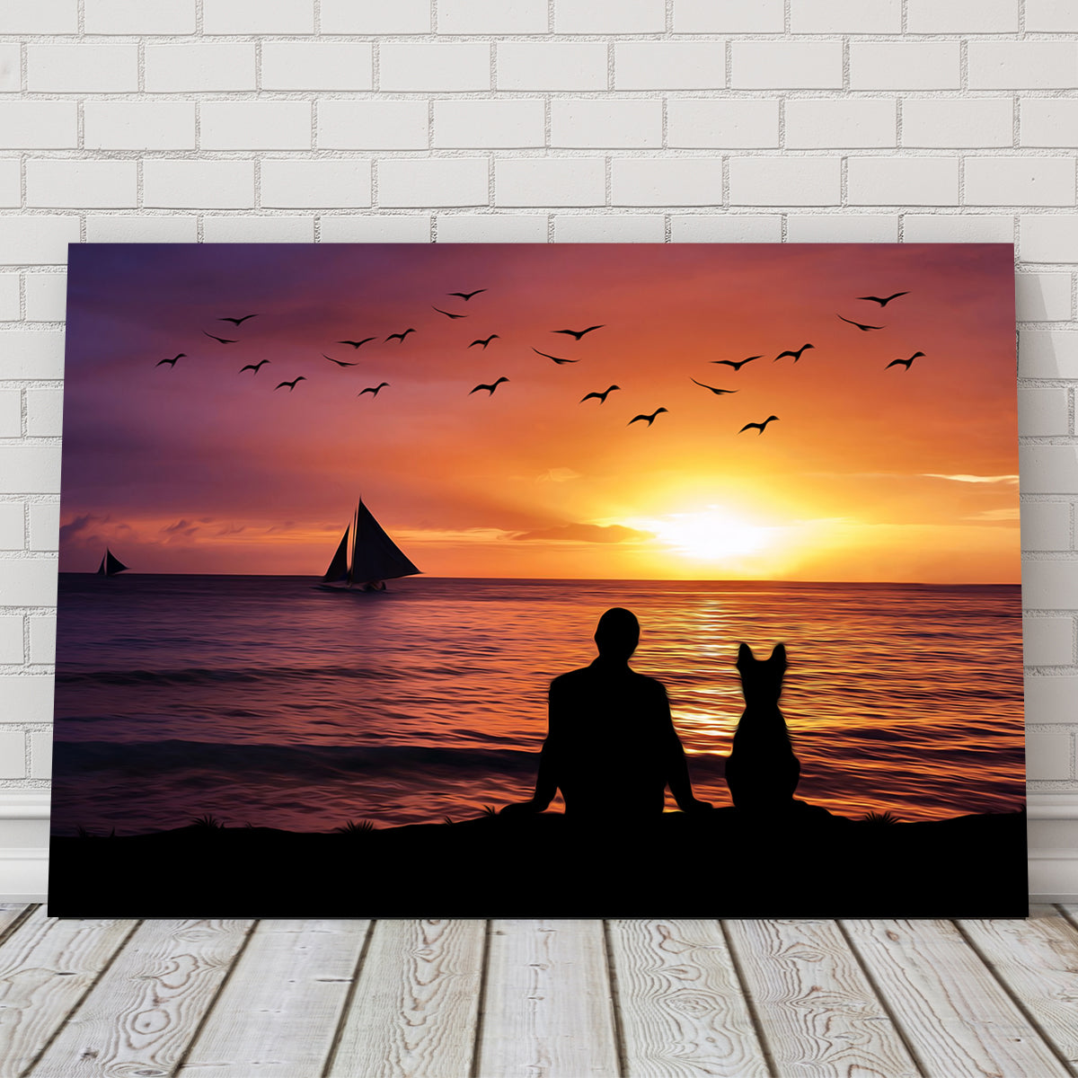Stunning Friendship Sunset Wall Art by George Sorin