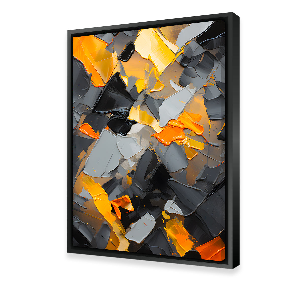 Abstract Black and Gold Geometric Shapes Wall Art - 18