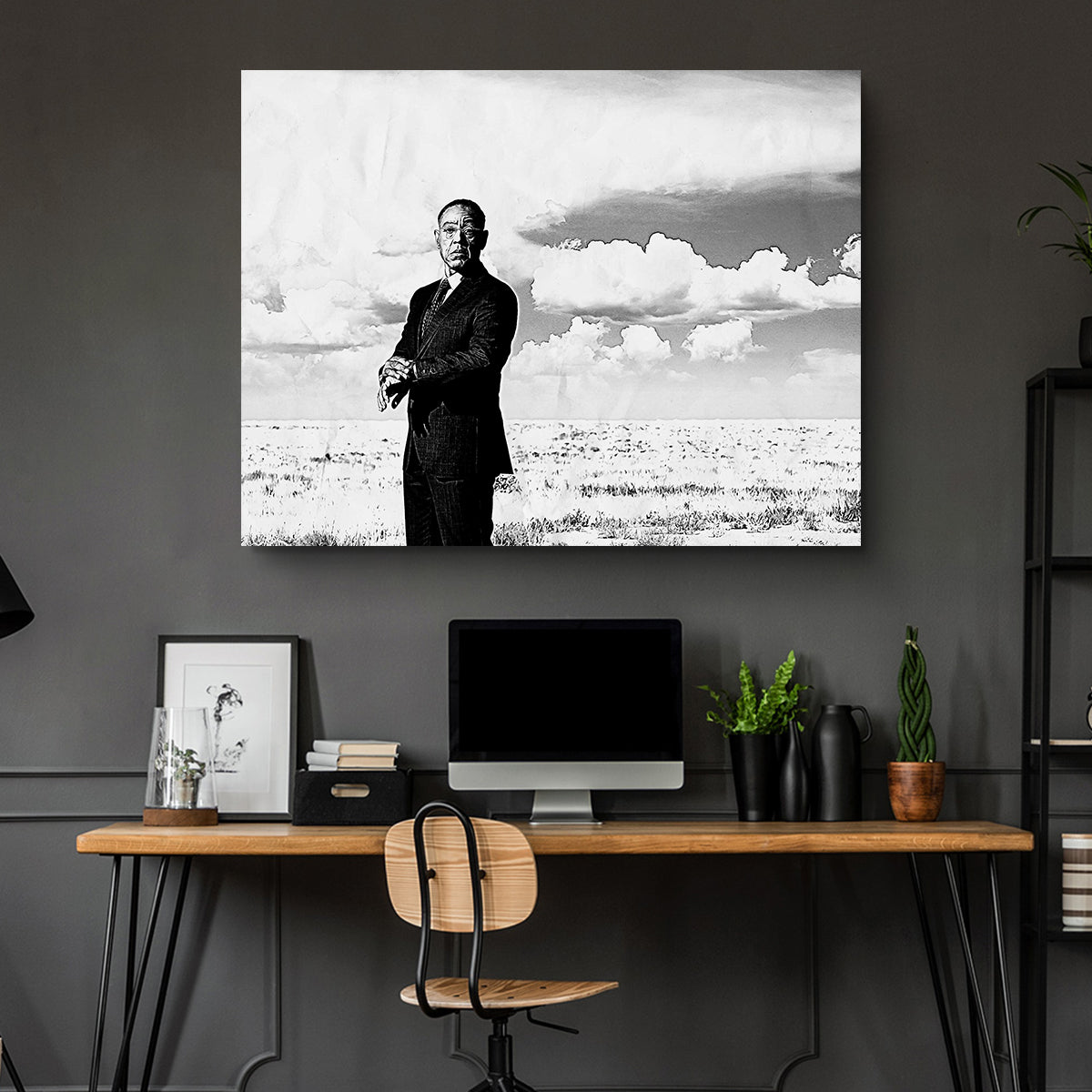 Stunning Gus Fring Grayscale Wall Art for Home Decor