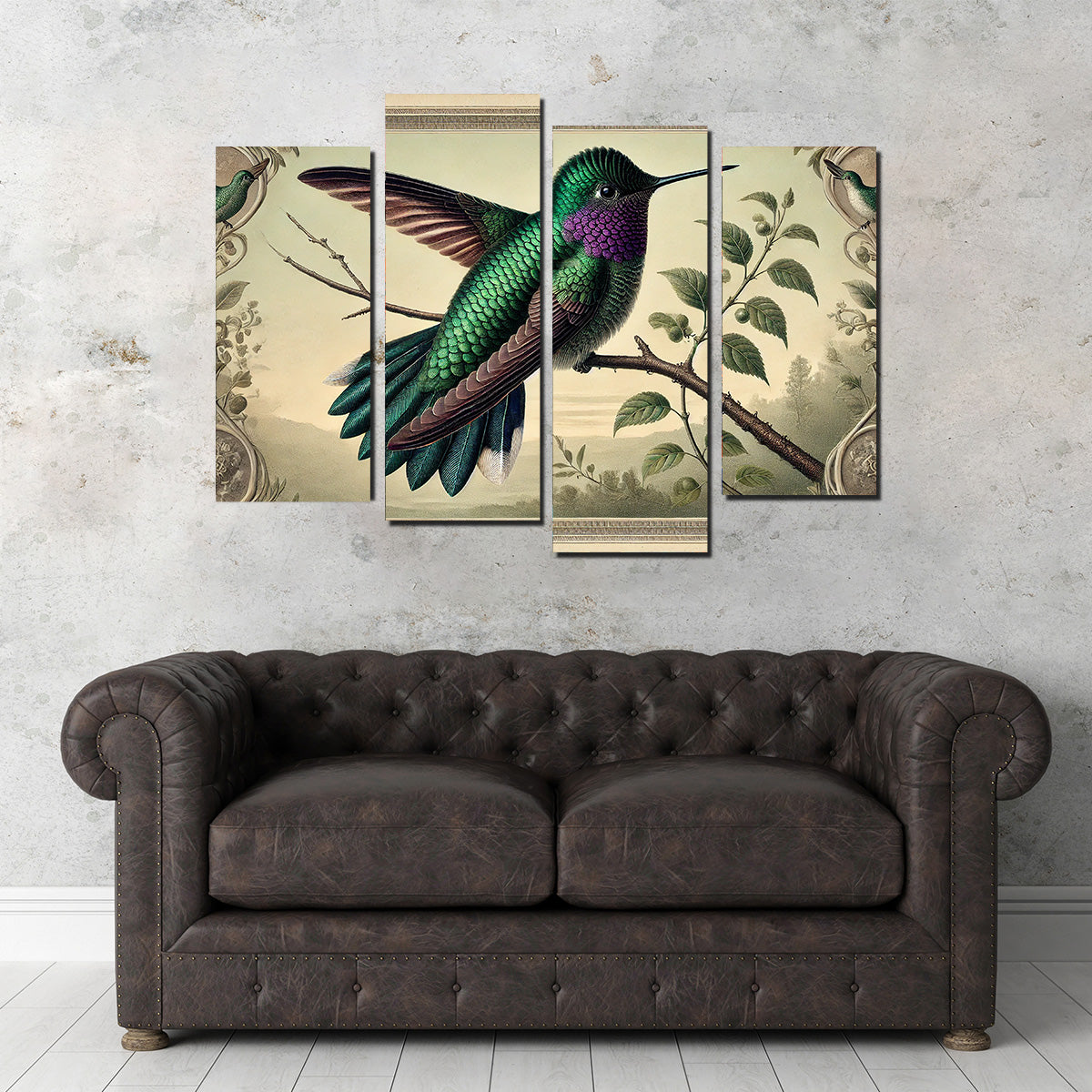 Stunning JJ Audubon's Style Hummingbird Print Wall Art for Home Decor