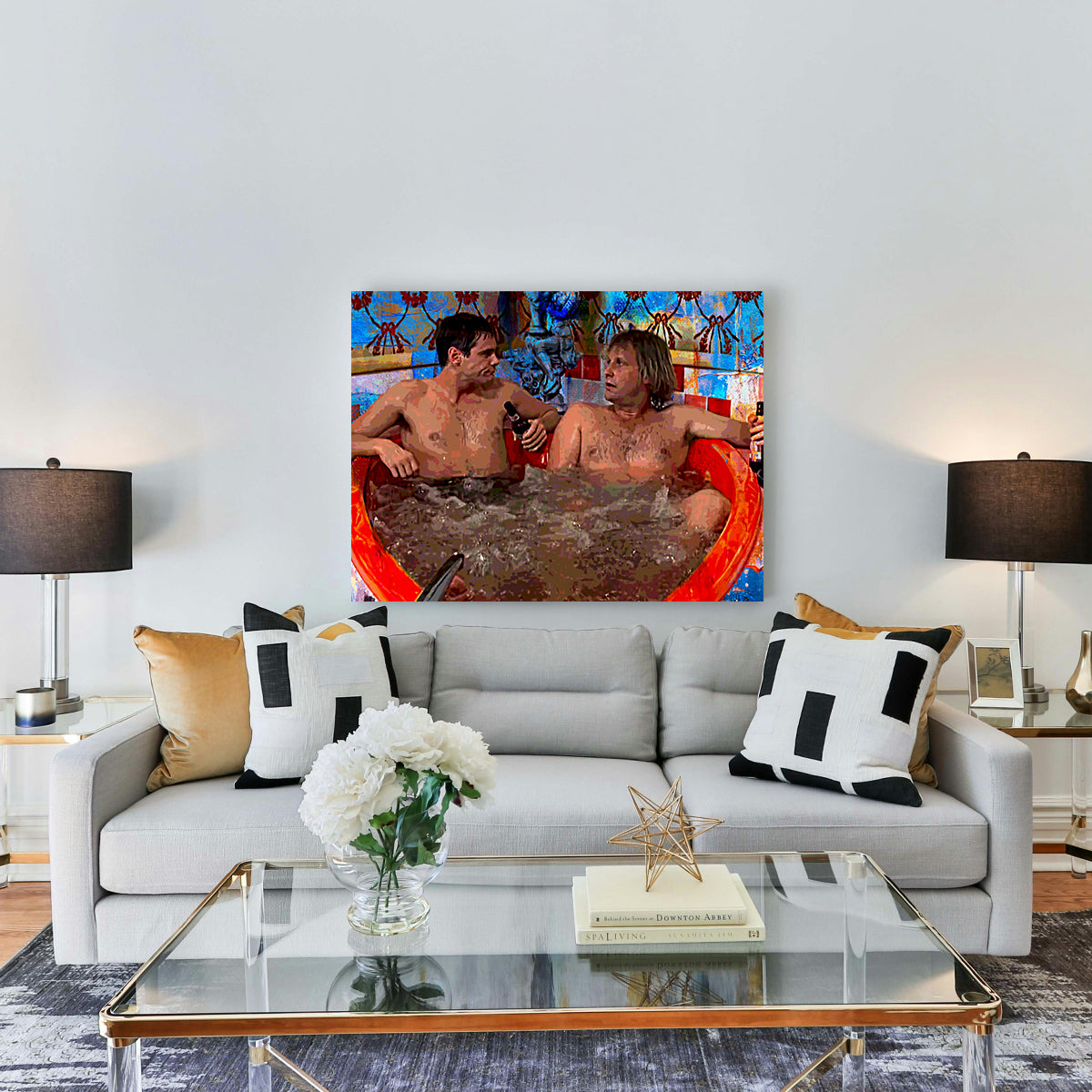 Dumb and Dumber Heart Tub - Premium Handmade Canvas Print