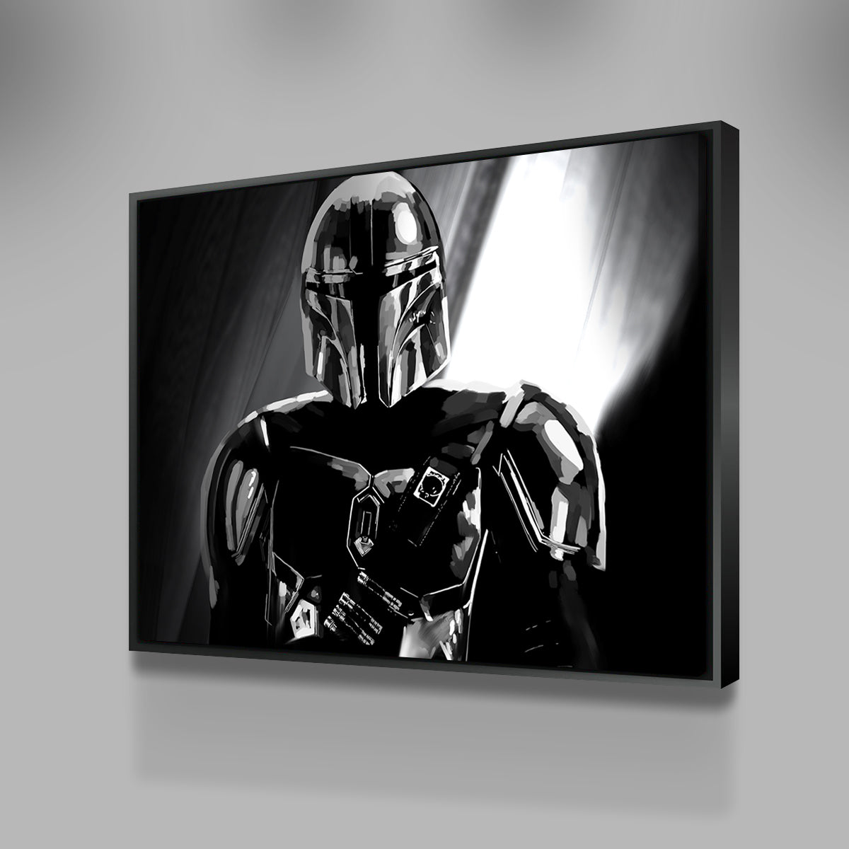 Stunning Grayscale Bounty Hunter Wall Art by Andy Brackpool