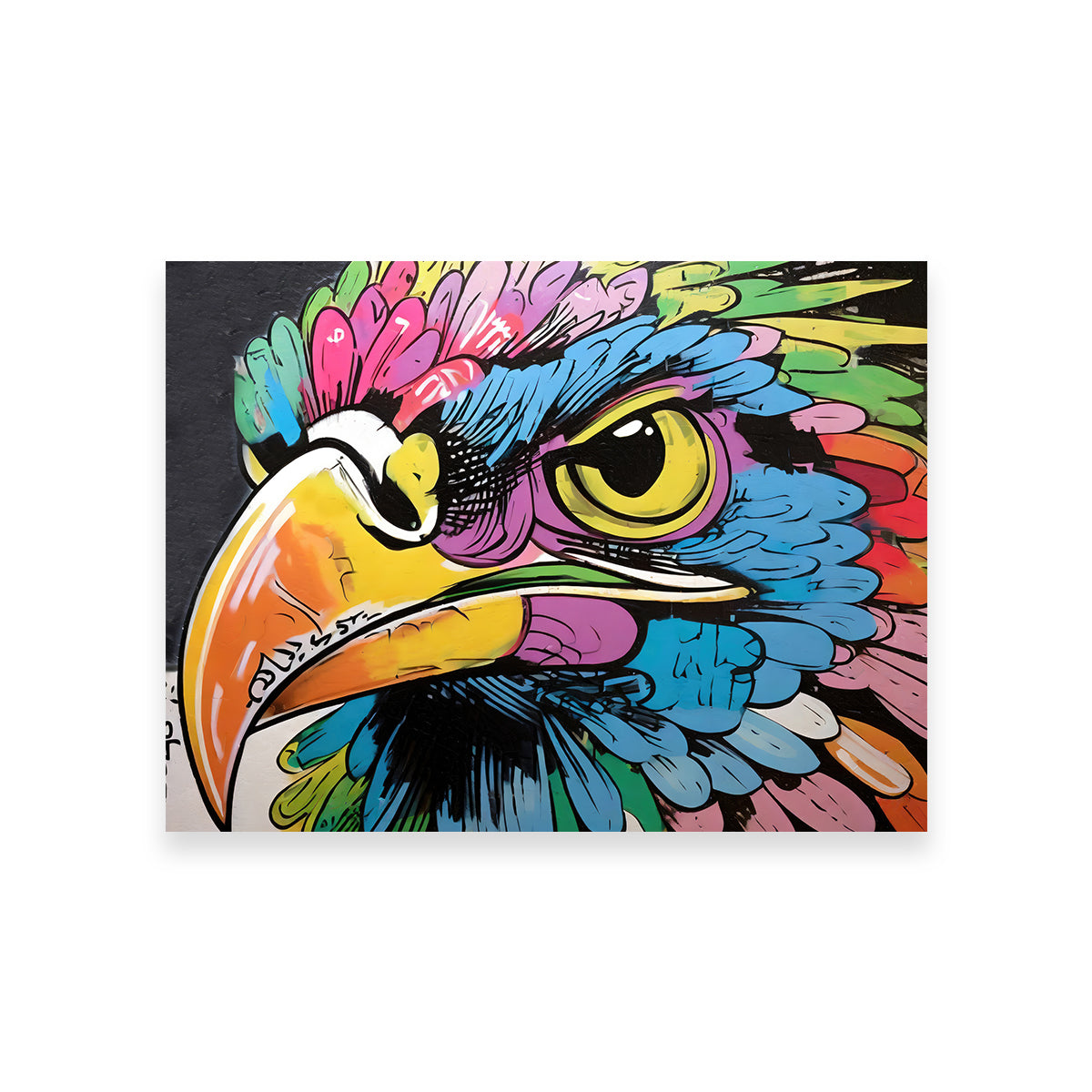 Stunning Hawk Graffiti Wall Art by Stephen Chambers