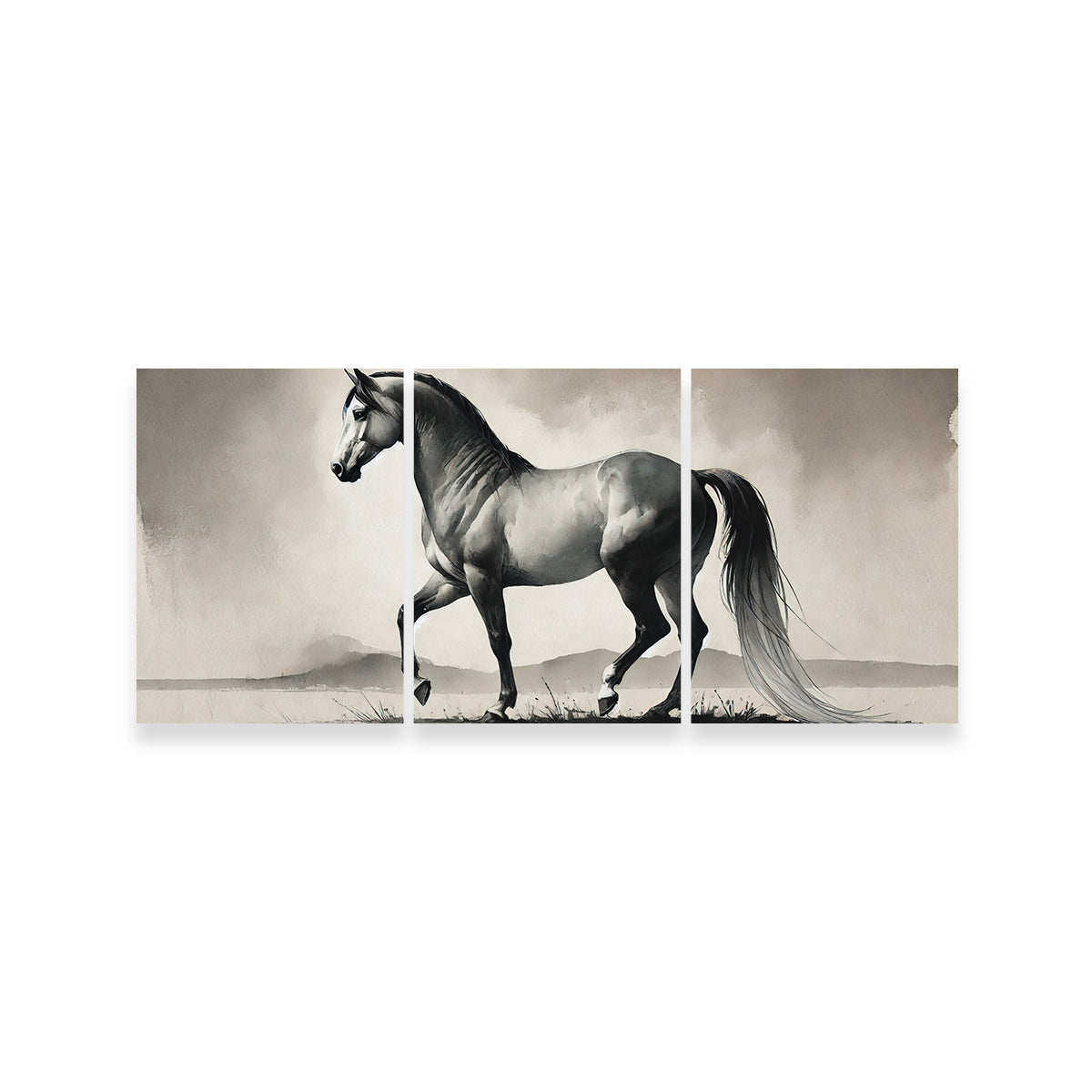 Exquisite Ink Wash Horse Wall Art for Stunning Home Decor
