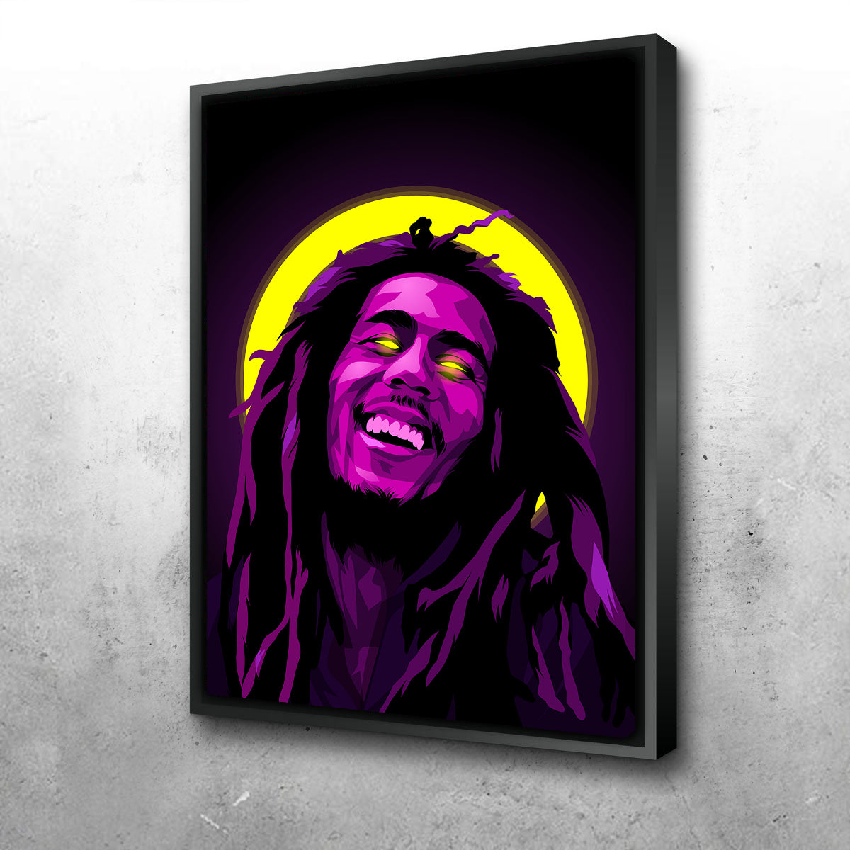 Bob Marley Purple Wall Art - Stunning Sustainable Canvas Print