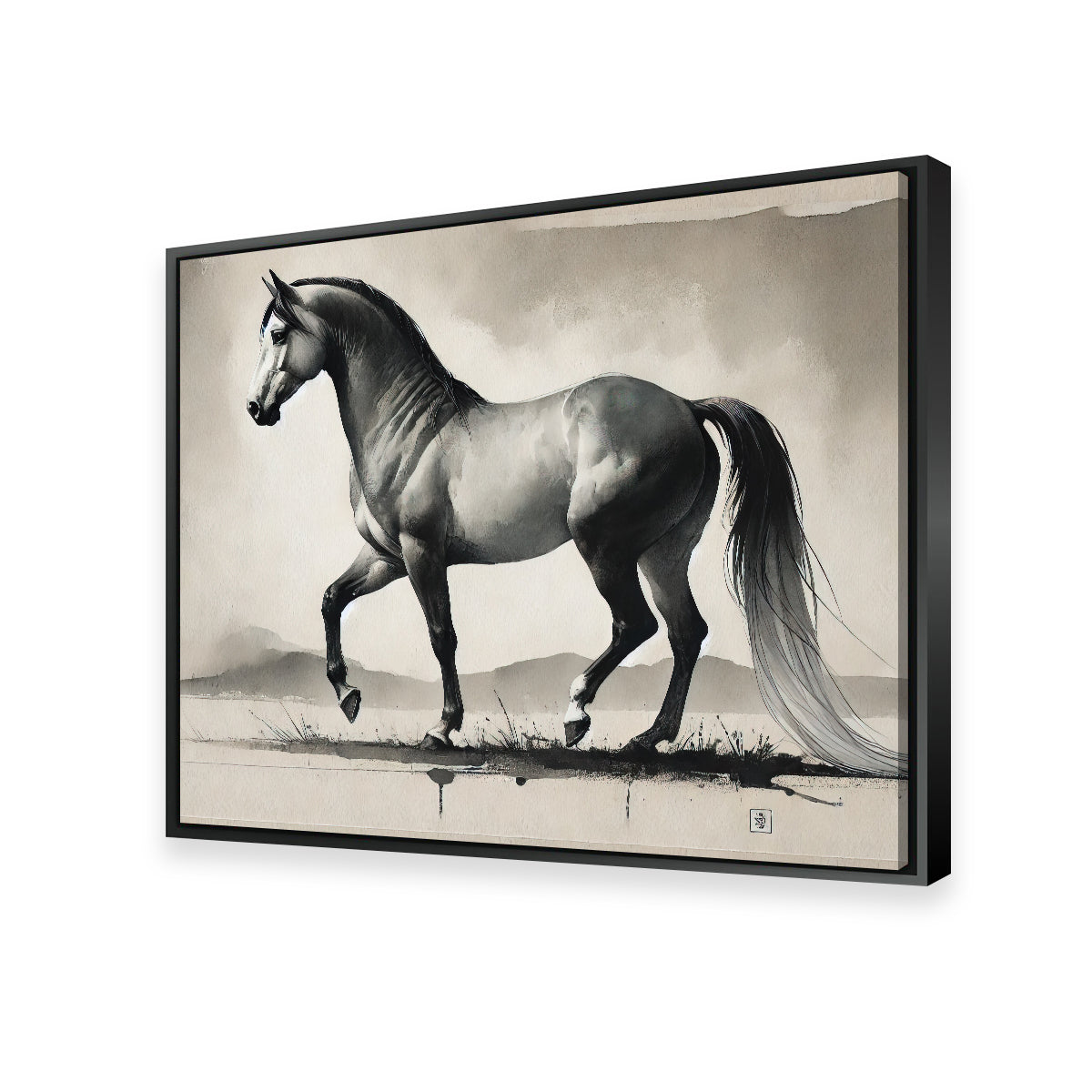 Exquisite Ink Wash Horse Wall Art for Stunning Home Decor