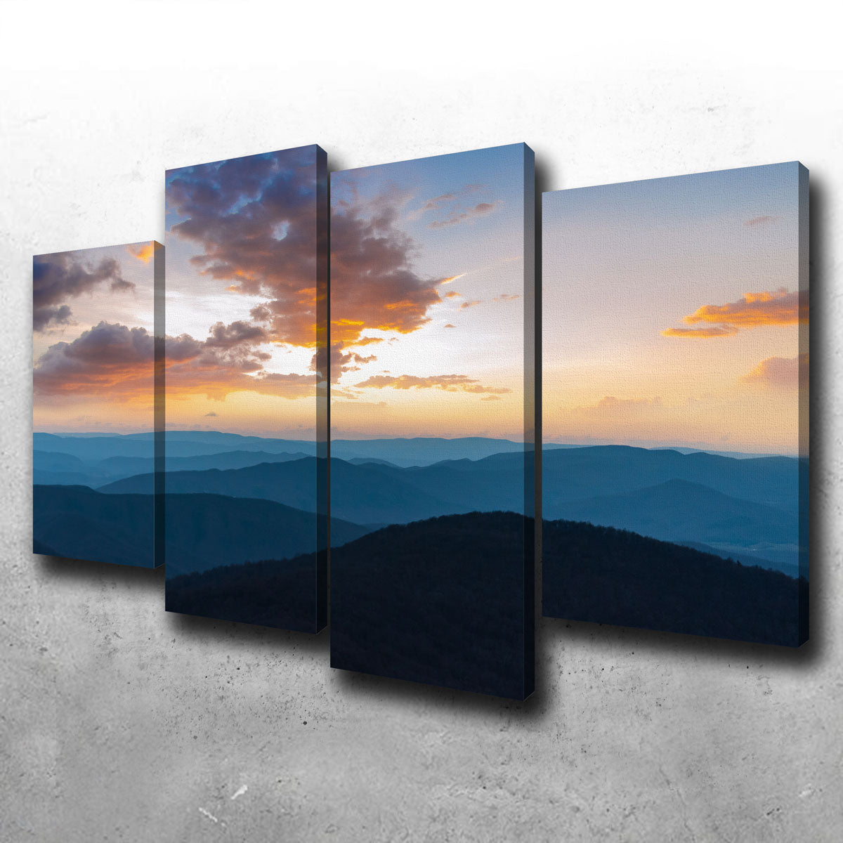Stunning Blue Ridge Sunset Wall Art by Lucas Moore